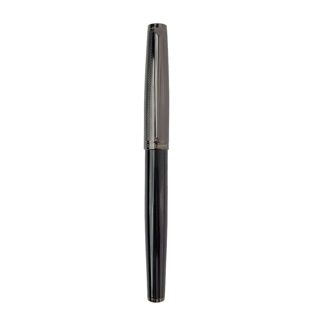 KIRAZ - Santhome® Gift Set of 2 Luxury Pens - Black / Chrome