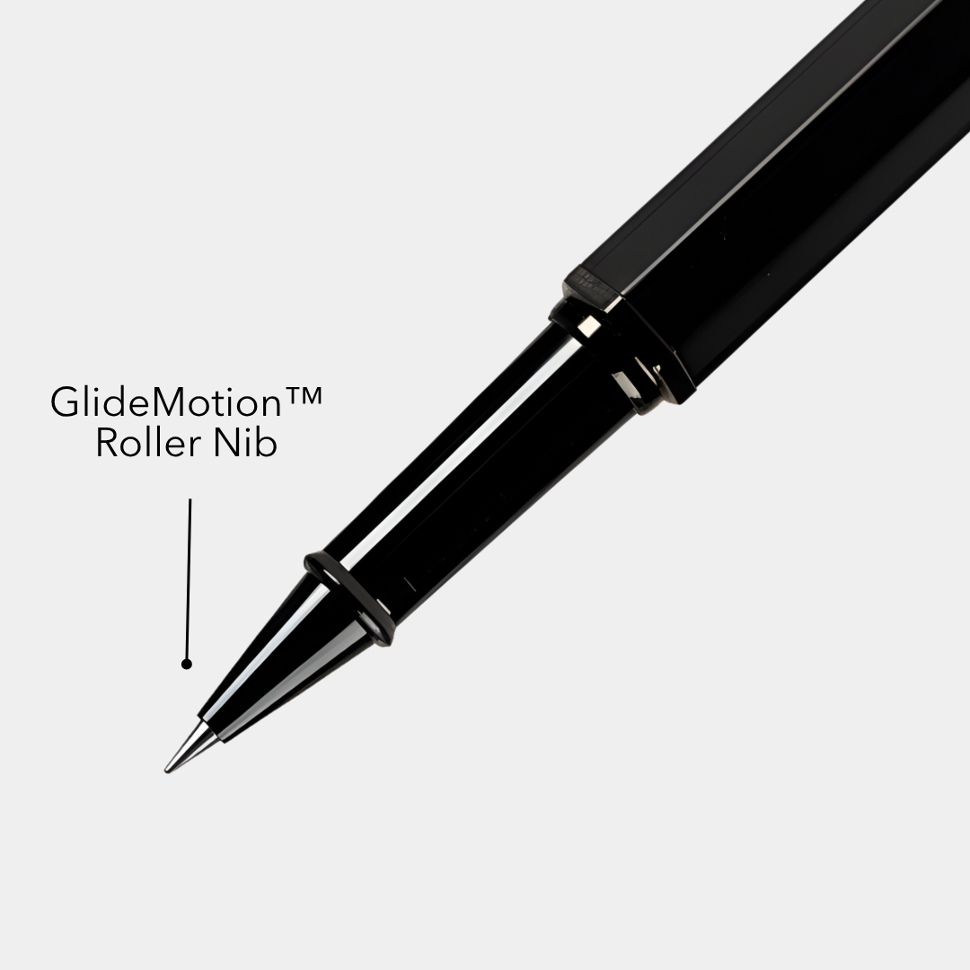 UAE's No.1 - Santhome Luxury Hex-Metal Roller Pen – Gift Box Edition - Midnight Sapphire Blue