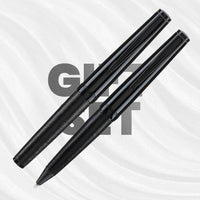 UAE's No.1 - Elegance Gift Set of 2 Luxury Pens - Leather Black Finish