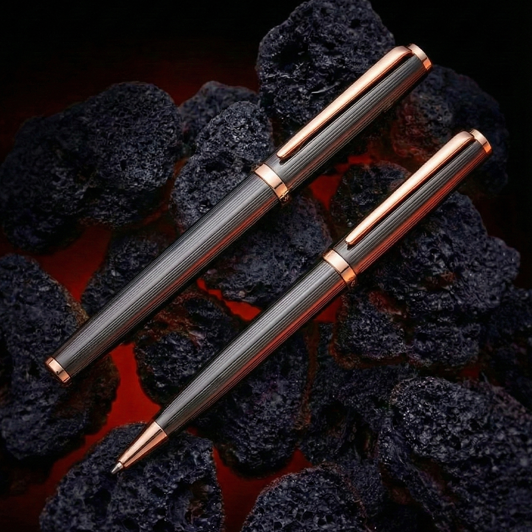 UAE's No.1 - Zory Gift Set of 2 Luxury Pens - Black & Gold Finish