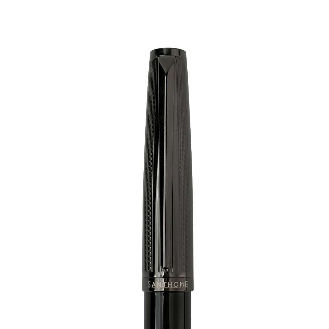 KIRAZ - Santhome® Gift Set of 2 Luxury Pens - Black / Chrome