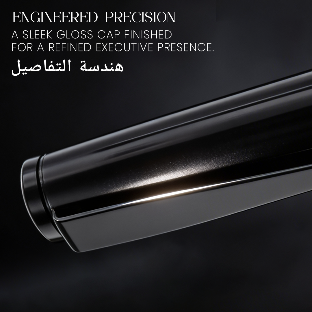 UAE's No.1 - Elegance Gift Set of 2 Luxury Pens - Leather Black Finish