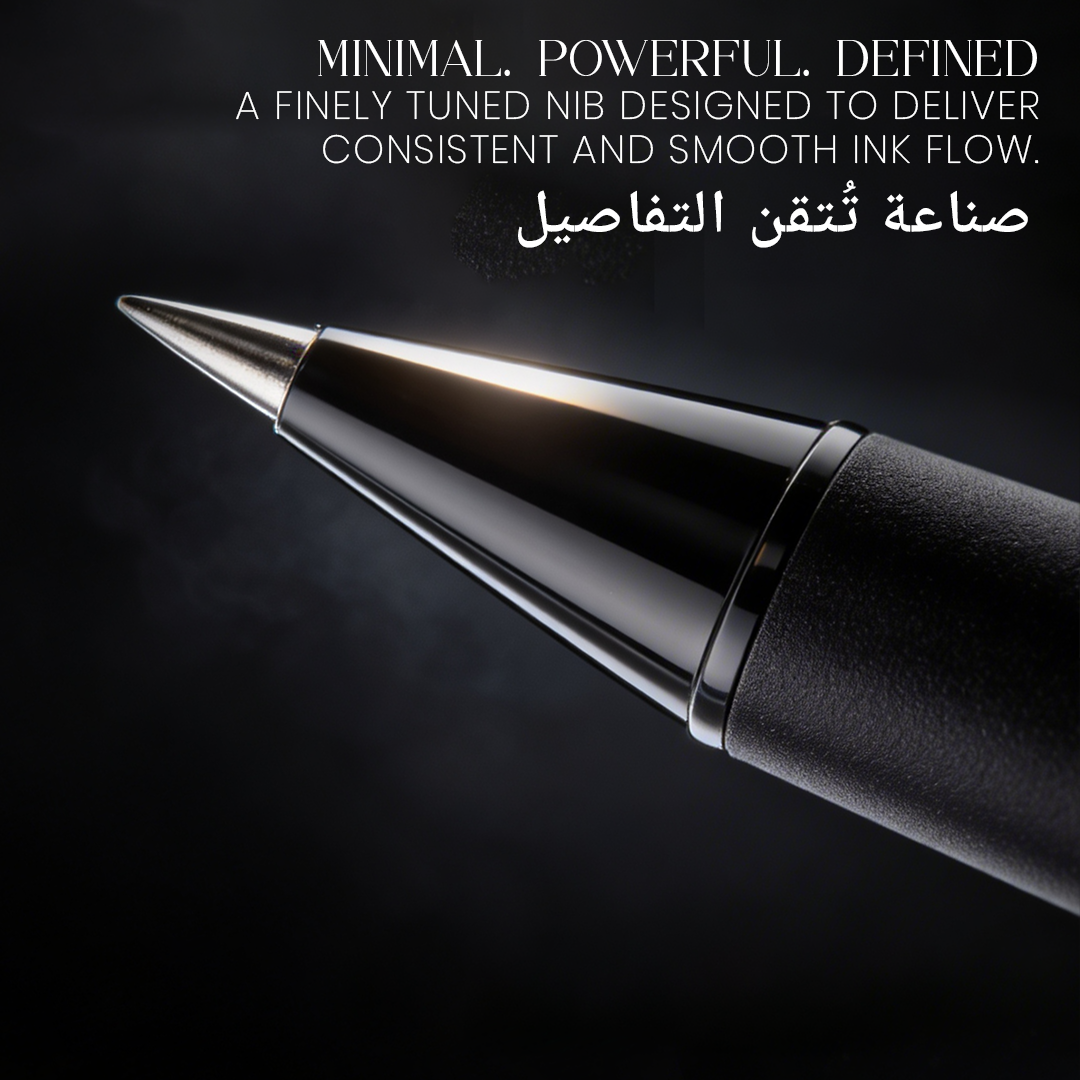 UAE's No.1 - Elegance Gift Set of 2 Luxury Pens - Leather Black Finish