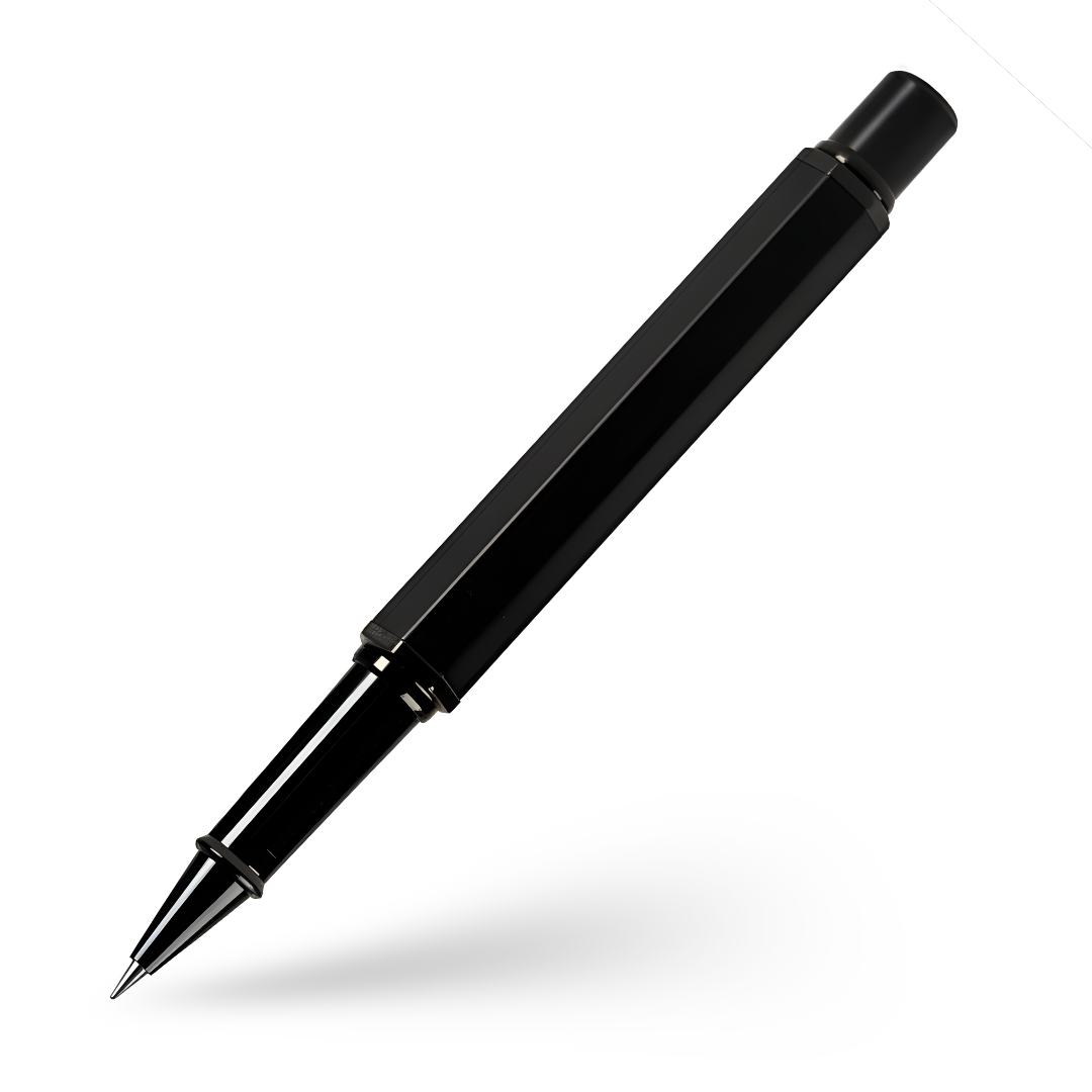 UAE's No.1 - Santhome Luxury Hex-Metal Roller Pen – Gift-Box Edition - Obsidian Black