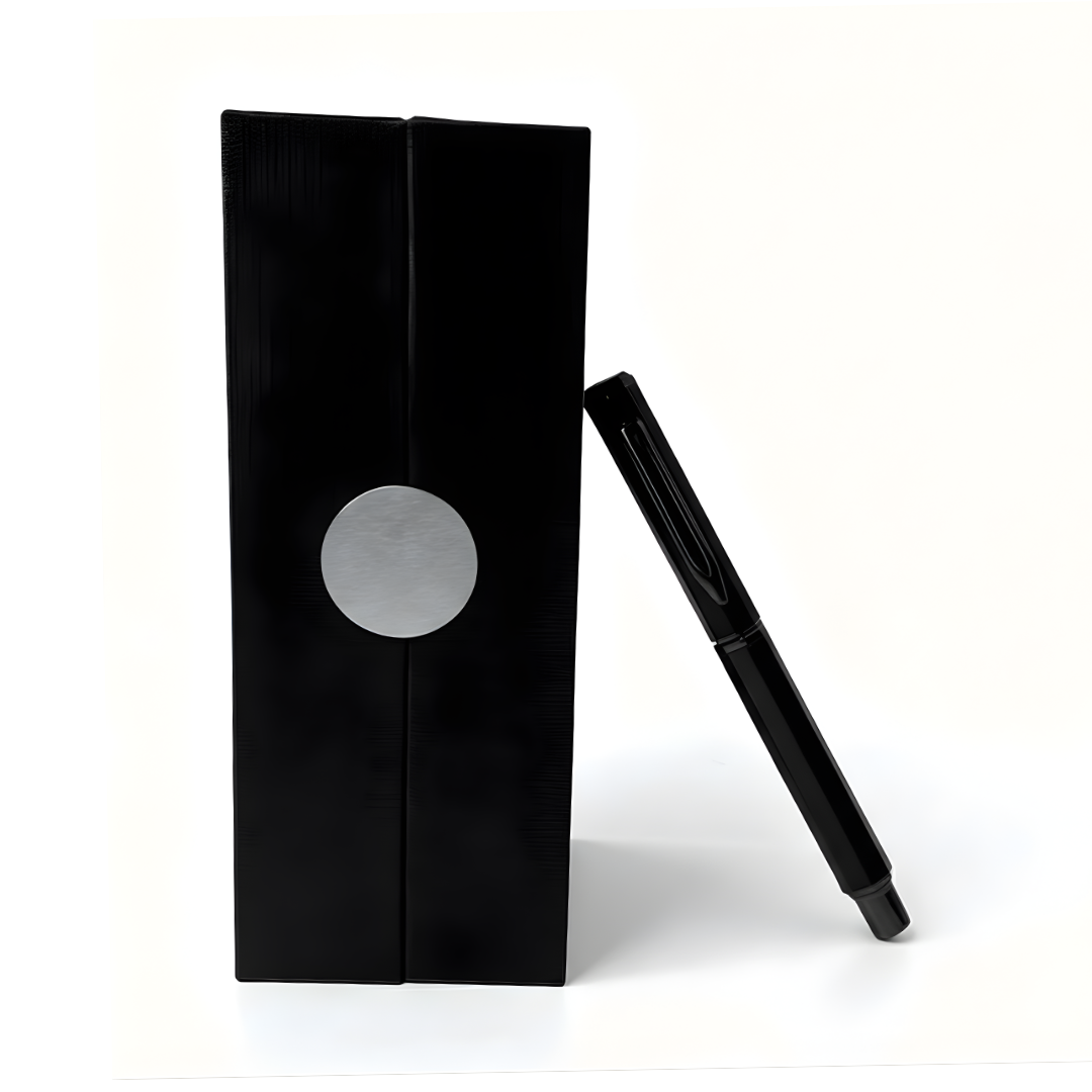 UAE's No.1 - Santhome Luxury Hex-Metal Roller Pen – Gift-Box Edition - Obsidian Black