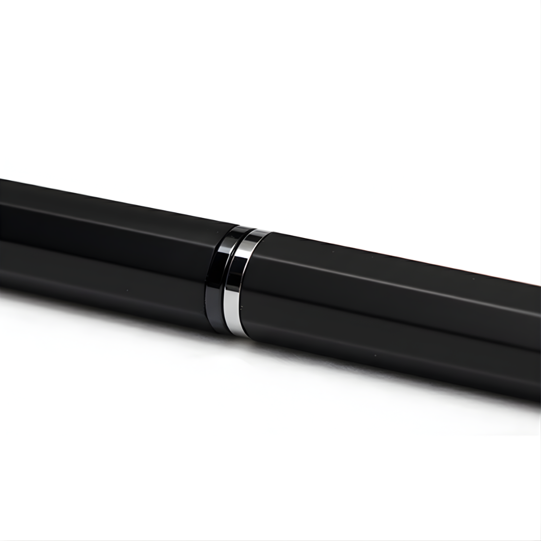 UAE's No.1 - Santhome Luxury Hex-Metal Roller Pen – Gift-Box Edition - Obsidian Black