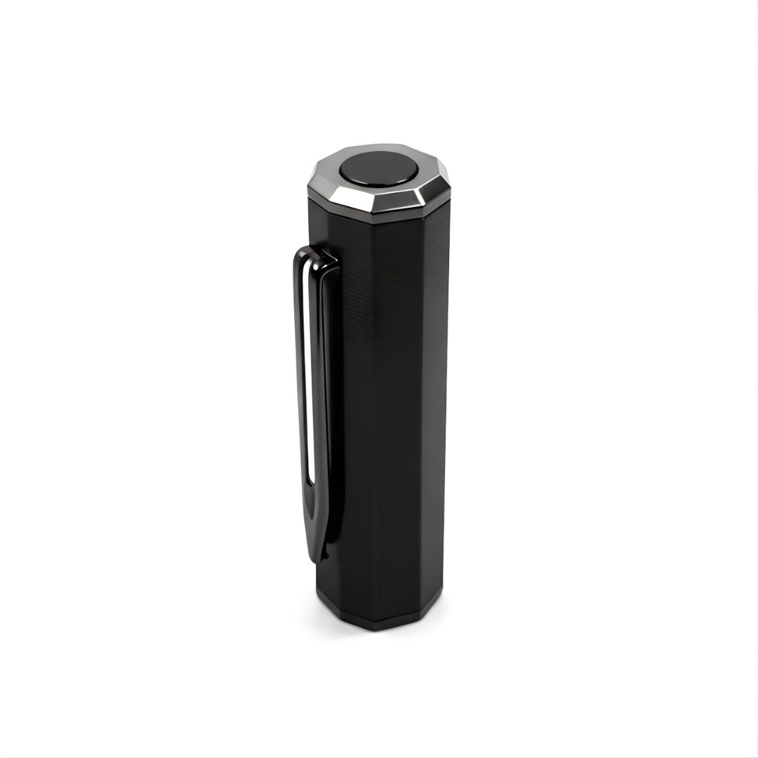 UAE's No.1 - Santhome Luxury Hex-Metal Roller Pen – Gift-Box Edition - Obsidian Black