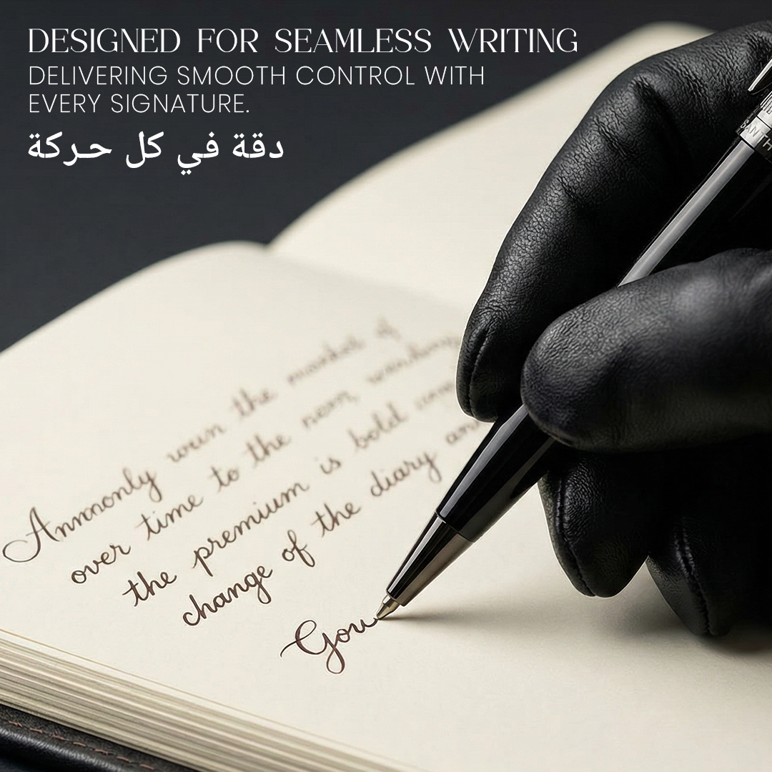 UAE's No.1 - Kiraz Gift Set of 2 Luxury Pens - Black & Chrome Finish