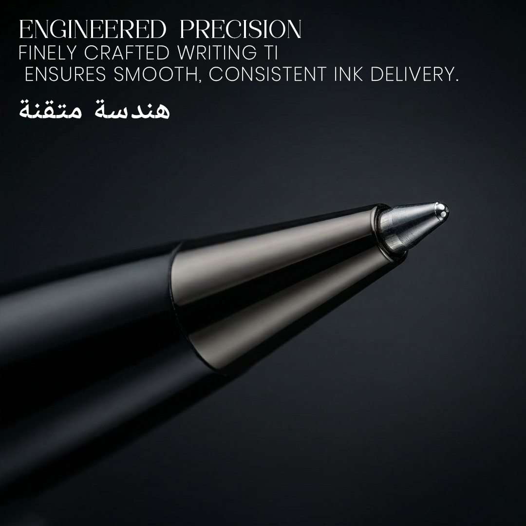 UAE's No.1 - Kiraz Gift Set of 2 Luxury Pens - Black & Chrome Finish