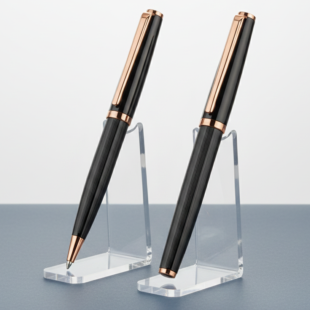 UAE's No.1 - Zory Gift Set of 2 Luxury Pens - Black & Gold Finish