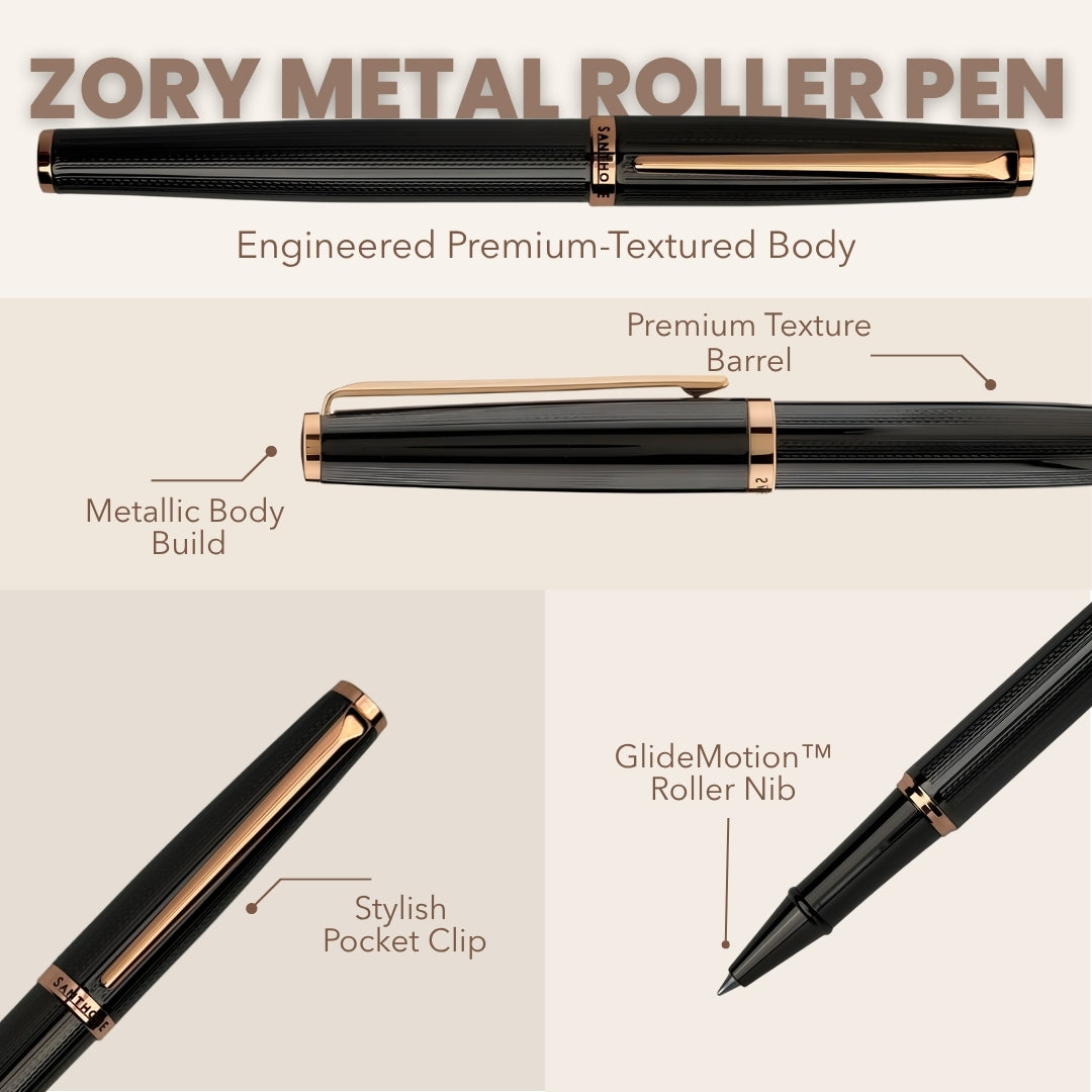 UAE's No.1 - Zory Gift Set of 2 Luxury Pens - Black & Gold Finish