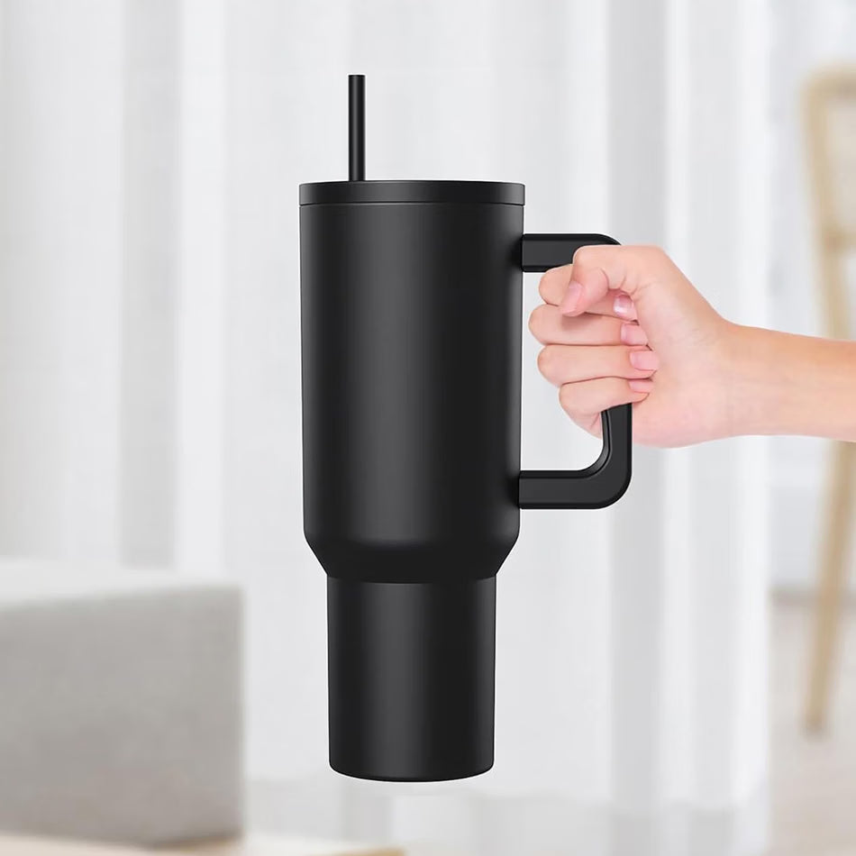 BERN - Recycled Stainless Steel Vacuum Tumbler with Reusable Steel Straw  - Set of 2