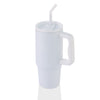 BERN - Recycled Stainless Steel Vacuum Tumbler with Reusable Steel Straw - White