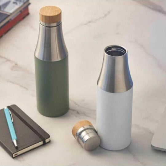 R-BREDA - CHANGE Collection Recycled Insulated Water Bottle - White