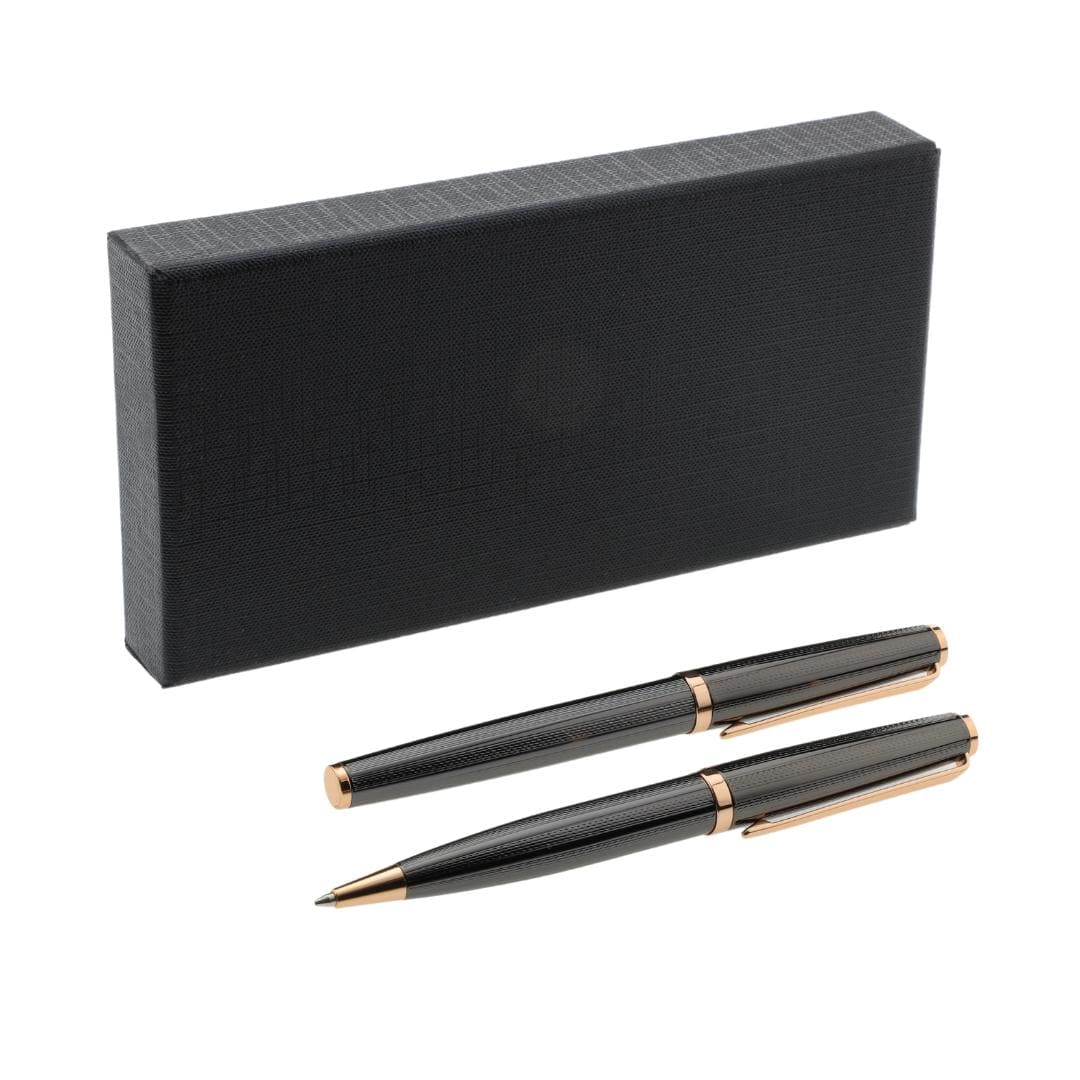 UAE's No.1 - Zory Gift Set of 2 Luxury Pens - Black & Gold Finish