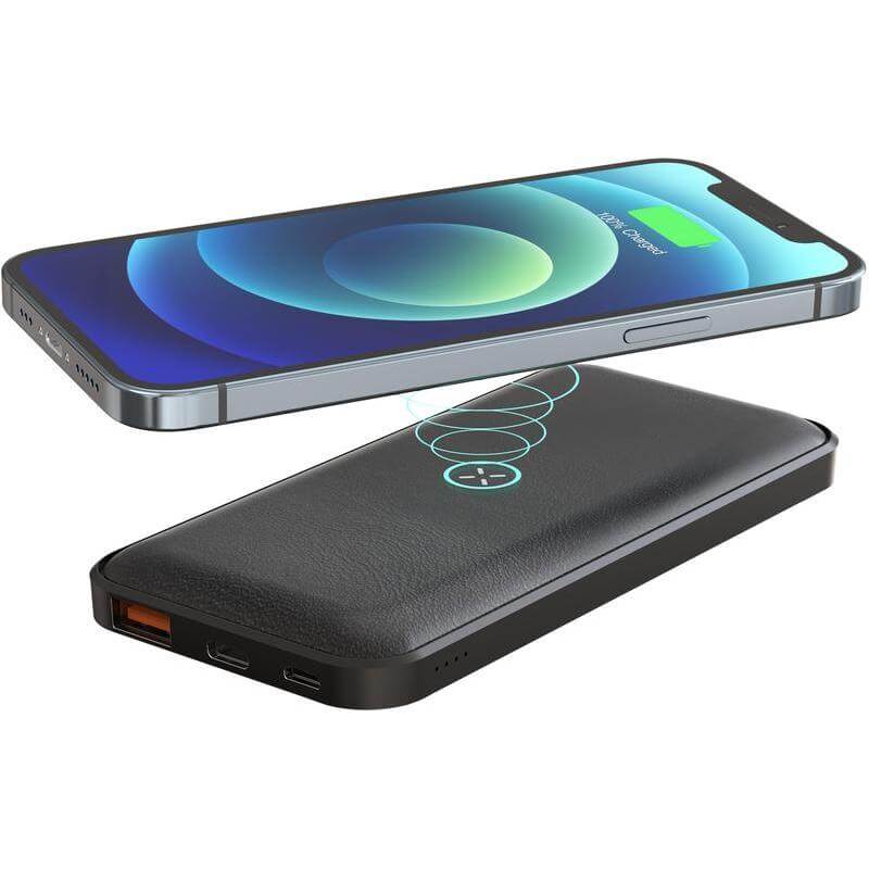 ALBECK - Recycled Leather 10000mAh PD Powerbank - Black