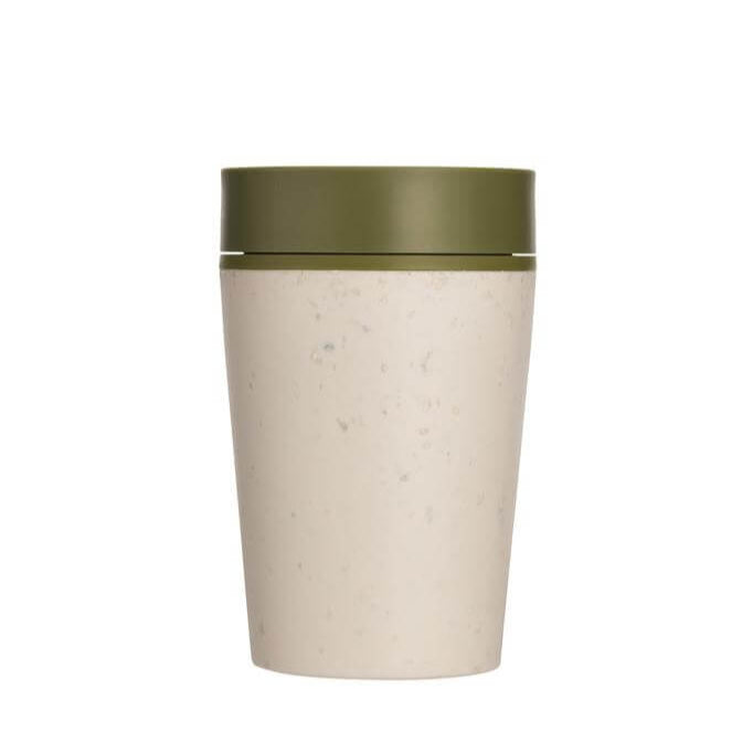 Circular Cup 8oz Cream & Honest Green