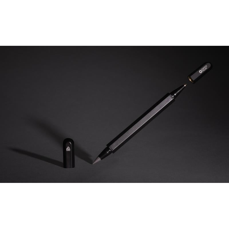 Swiss Peak® Storm RCS Recycled Aluminum Dual Tip Pen - Black